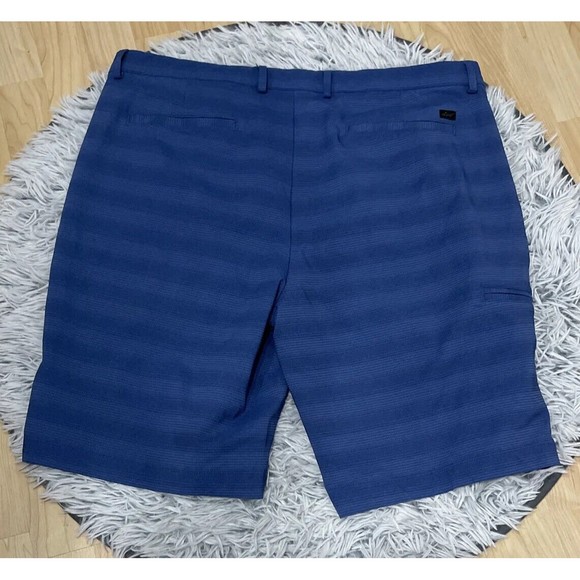 Greg Norman golf‎ Shorts Mens size 38 Blue Outdoor Fish logo Flat Front Chinos - Picture 4 of 6